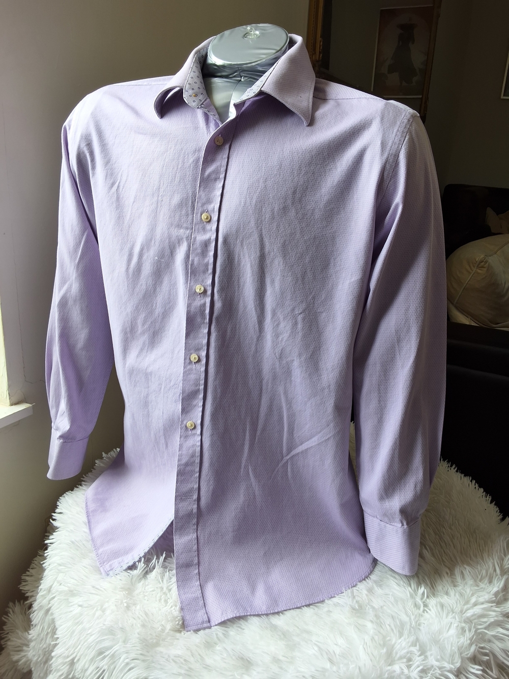 Ted Baker Endurance Men’s Dress Shirt | Lilac Purple | 16.5 32/33 | Long Sleeve